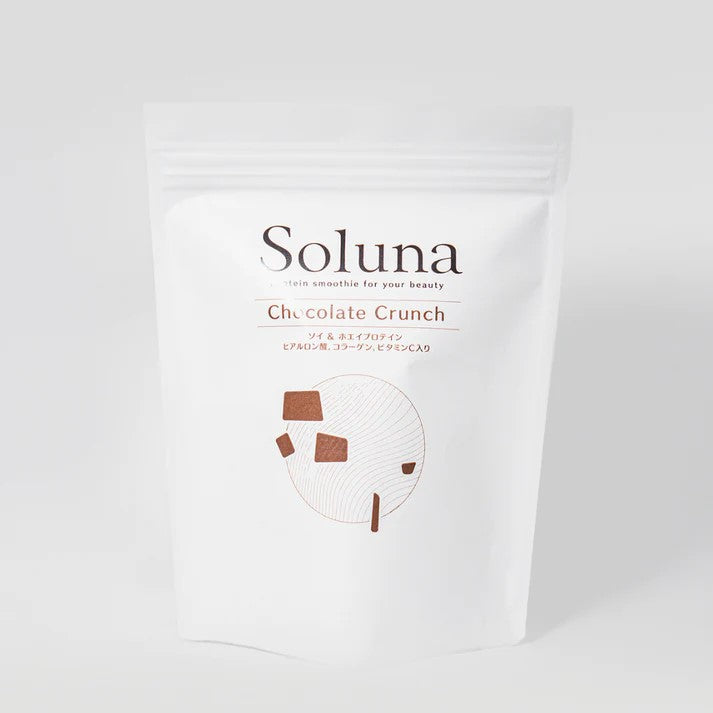 SOLUNAプロテイン　ソイ＆ホエイ　チョコ味320ｇ（チョコチップ入り）